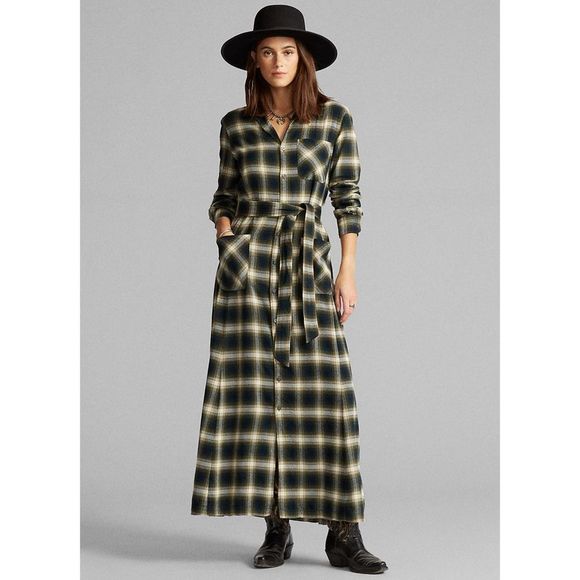 Ralph Lauren Double RL Dresses & Skirts - Ralph Lauren RRL Plaid Belted Shirtdress